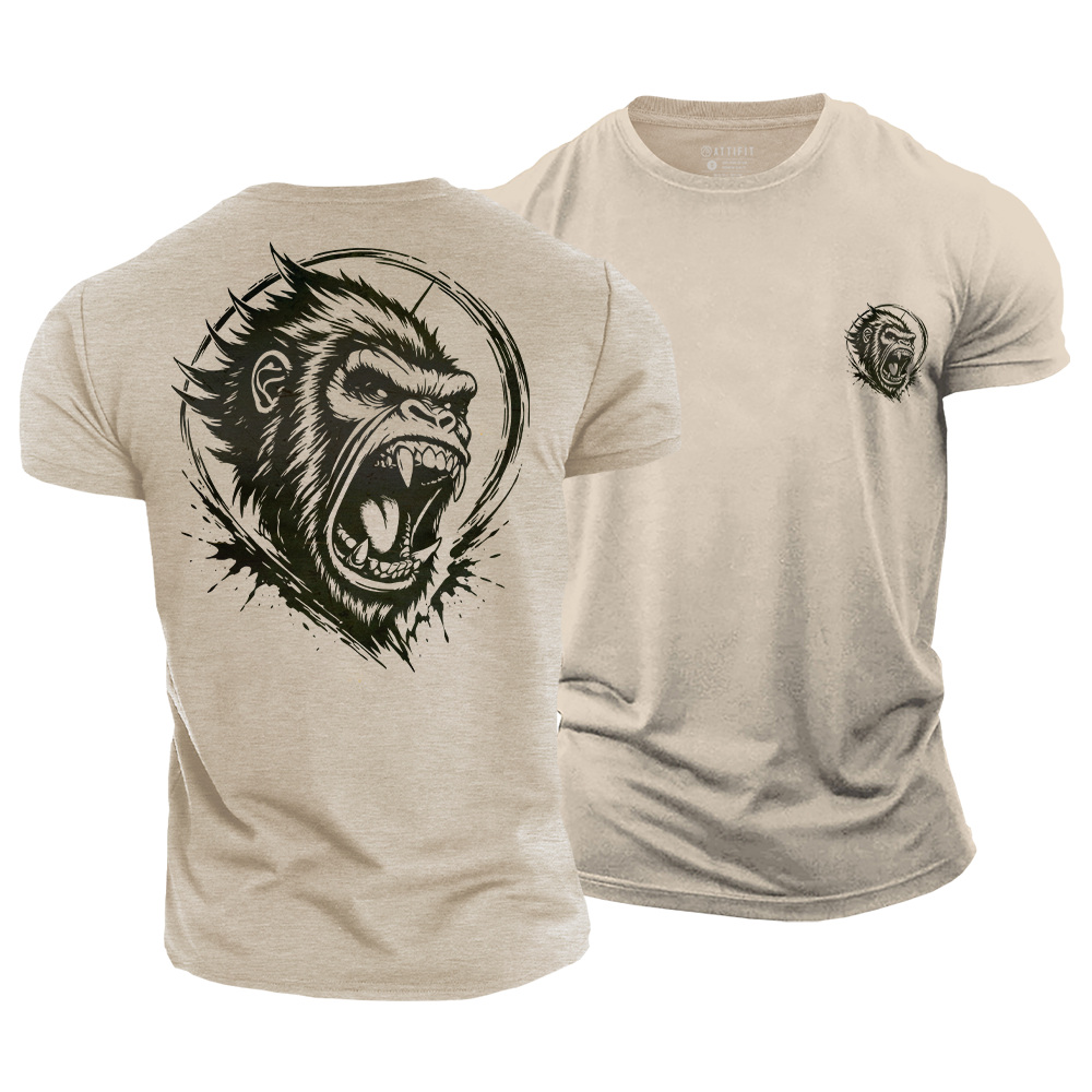 Roaring Gorilla Cotton T-Shirt