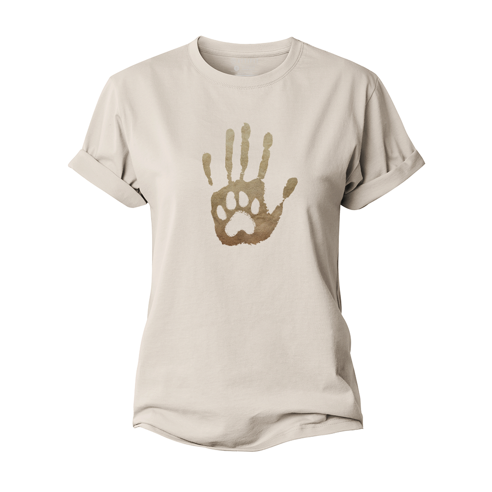 Human & Dog Women's Cotton T-Shirt