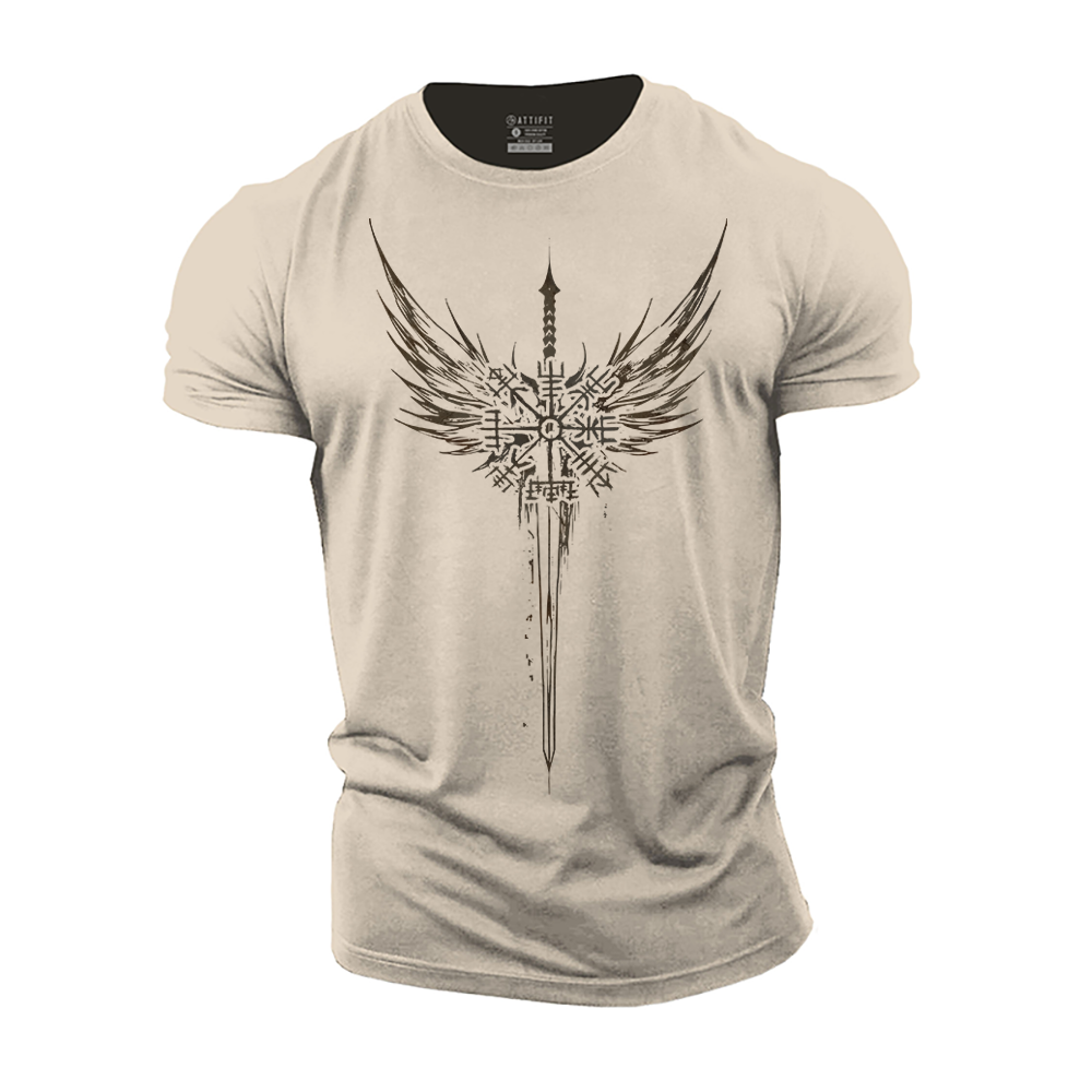 Viking Compass Wings Cotton T-Shirt