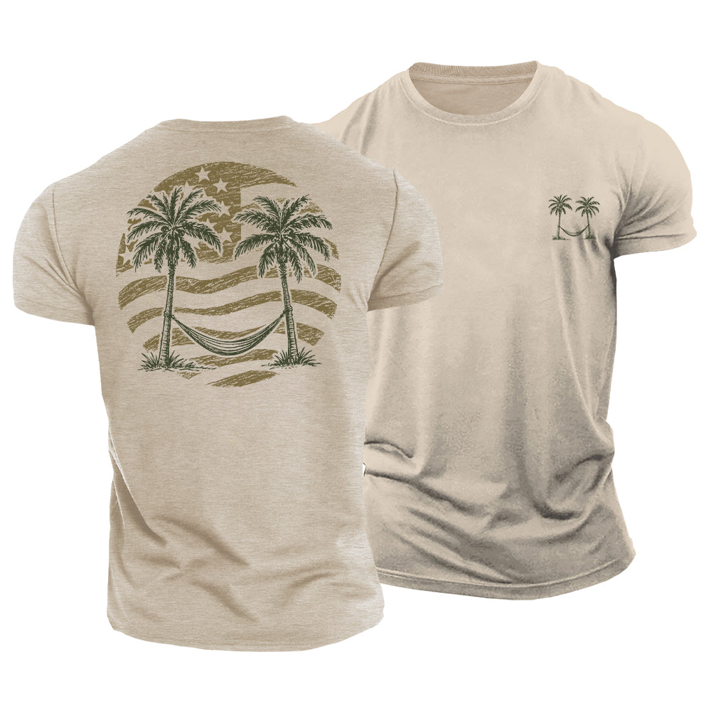 Freedom Under Palms Cotton T-Shirt