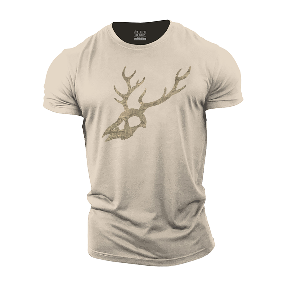 Horned Skull Cotton T-Shirt