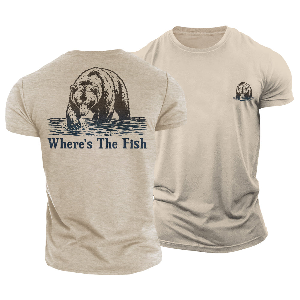 Bear Wants Fish Cotton T-Shirt