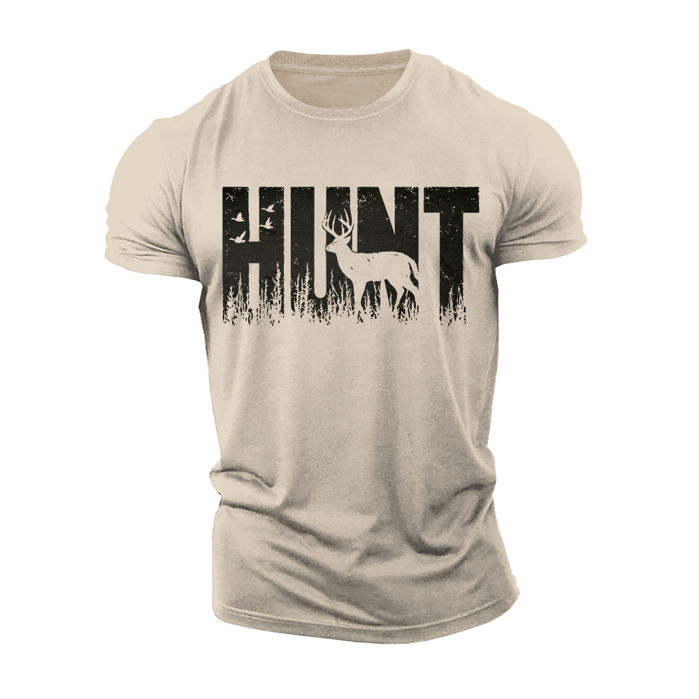 Deer Shadow Hunt Cotton T-Shirt