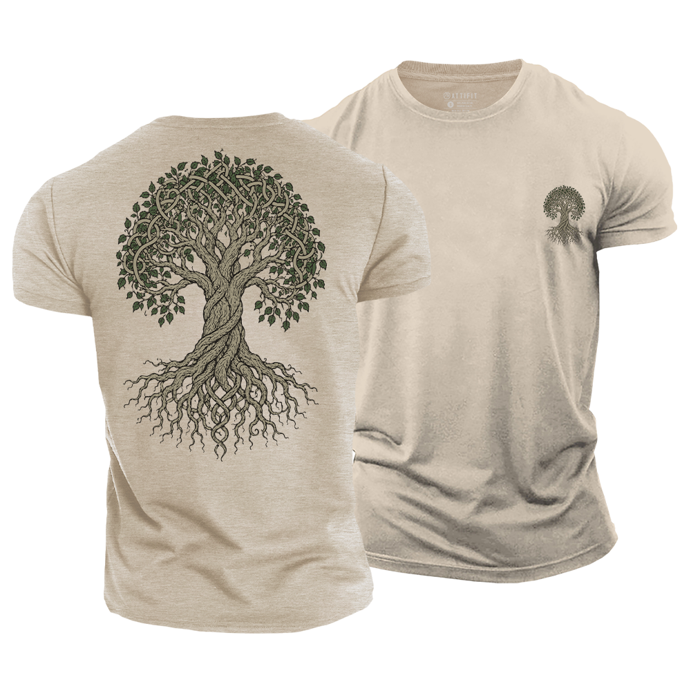 Yggdrasil Roots Cotton T-Shirt
