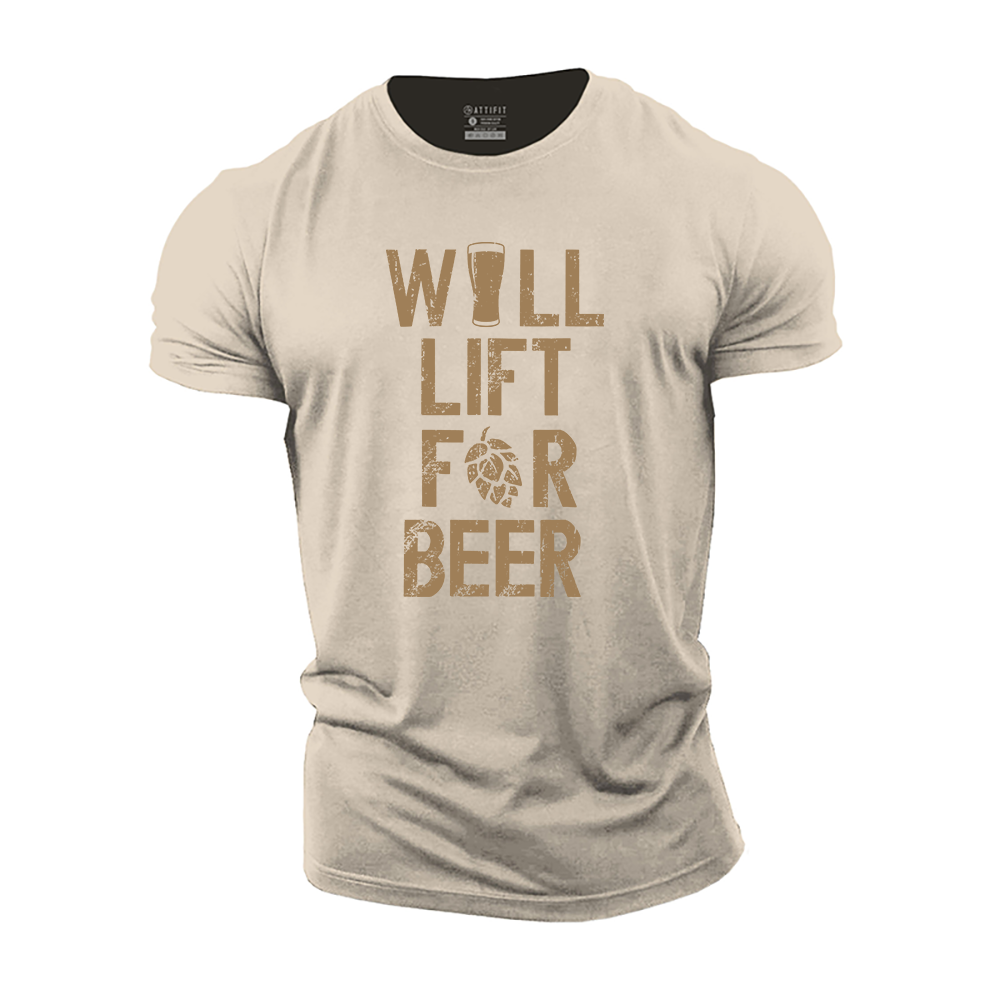 Will Lift for Beer Cotton T-Shirt