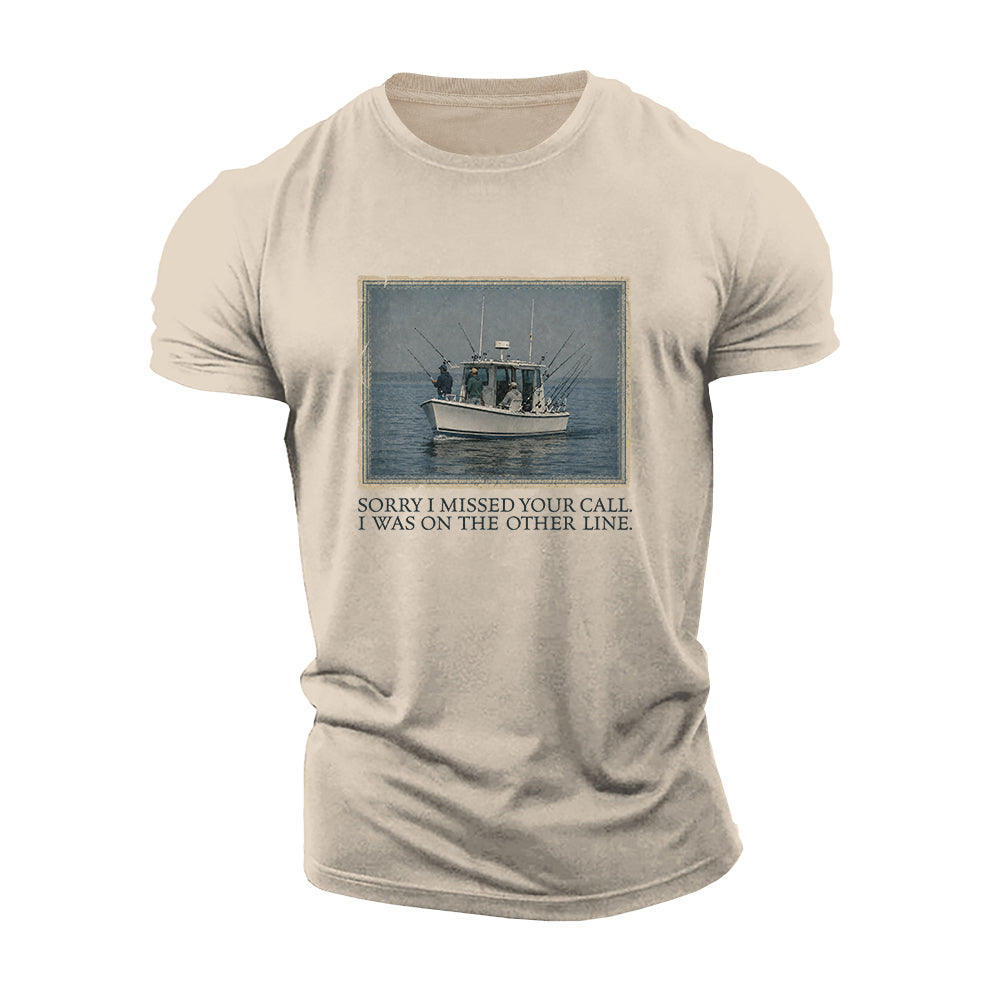 Fishing Comes First Cotton T-Shirt