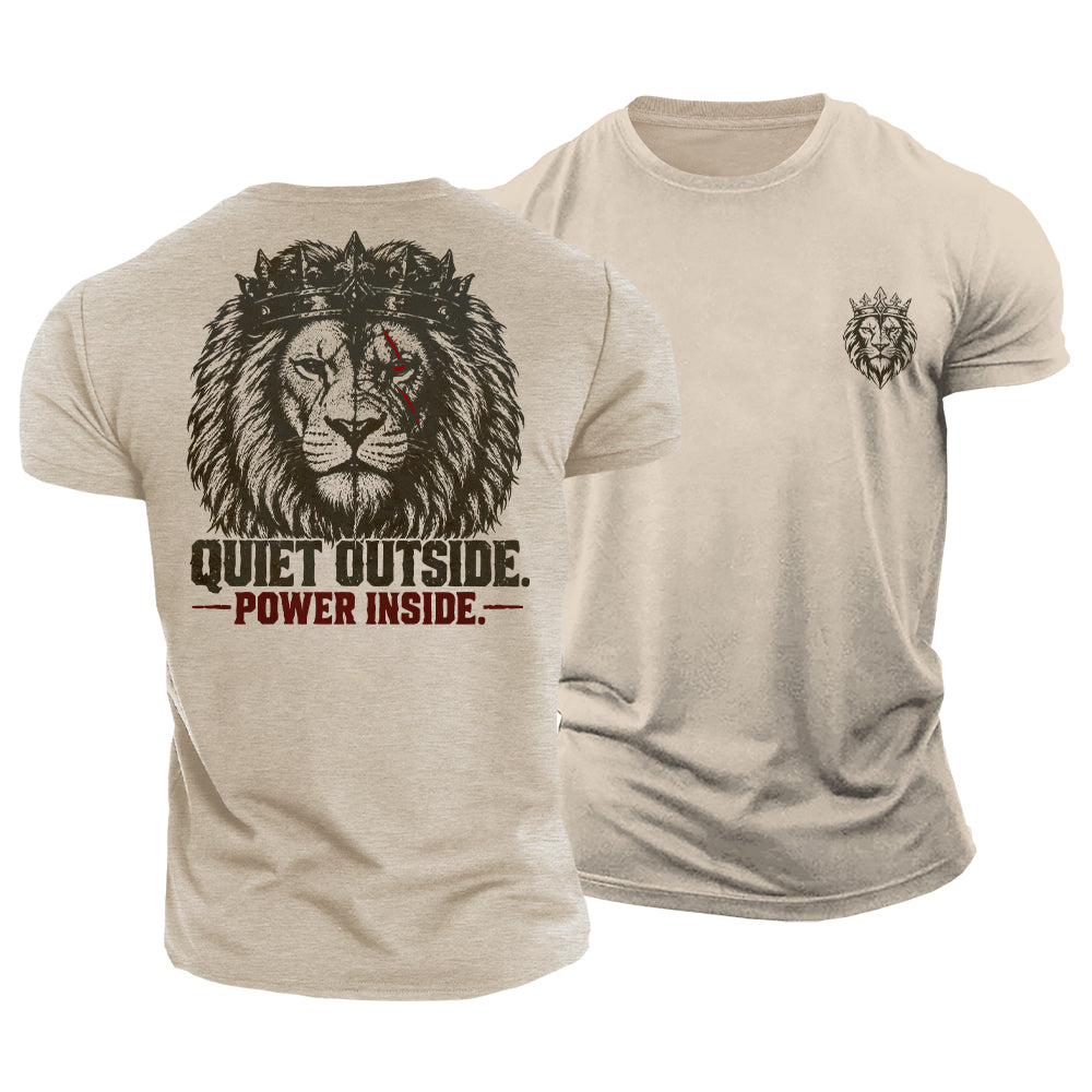 Silent Lion Strength Cotton T-Shirt