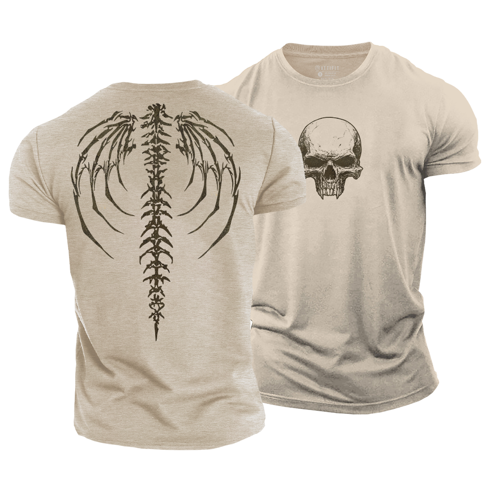 Golden Skeleton Cotton T-Shirt