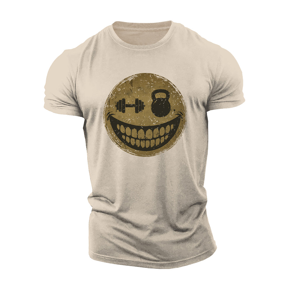 Gym Smile Face Cotton T-Shirt