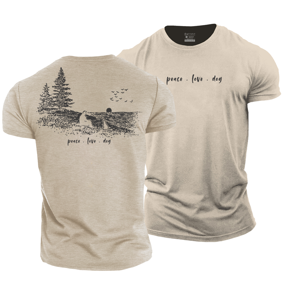 Peace Love Dogs Cotton T-Shirt