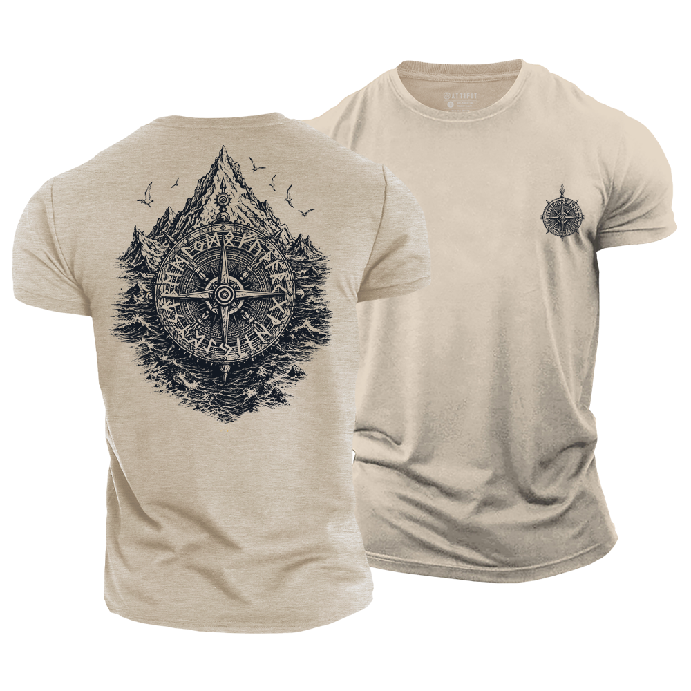 Norse Compass Cotton T-Shirt