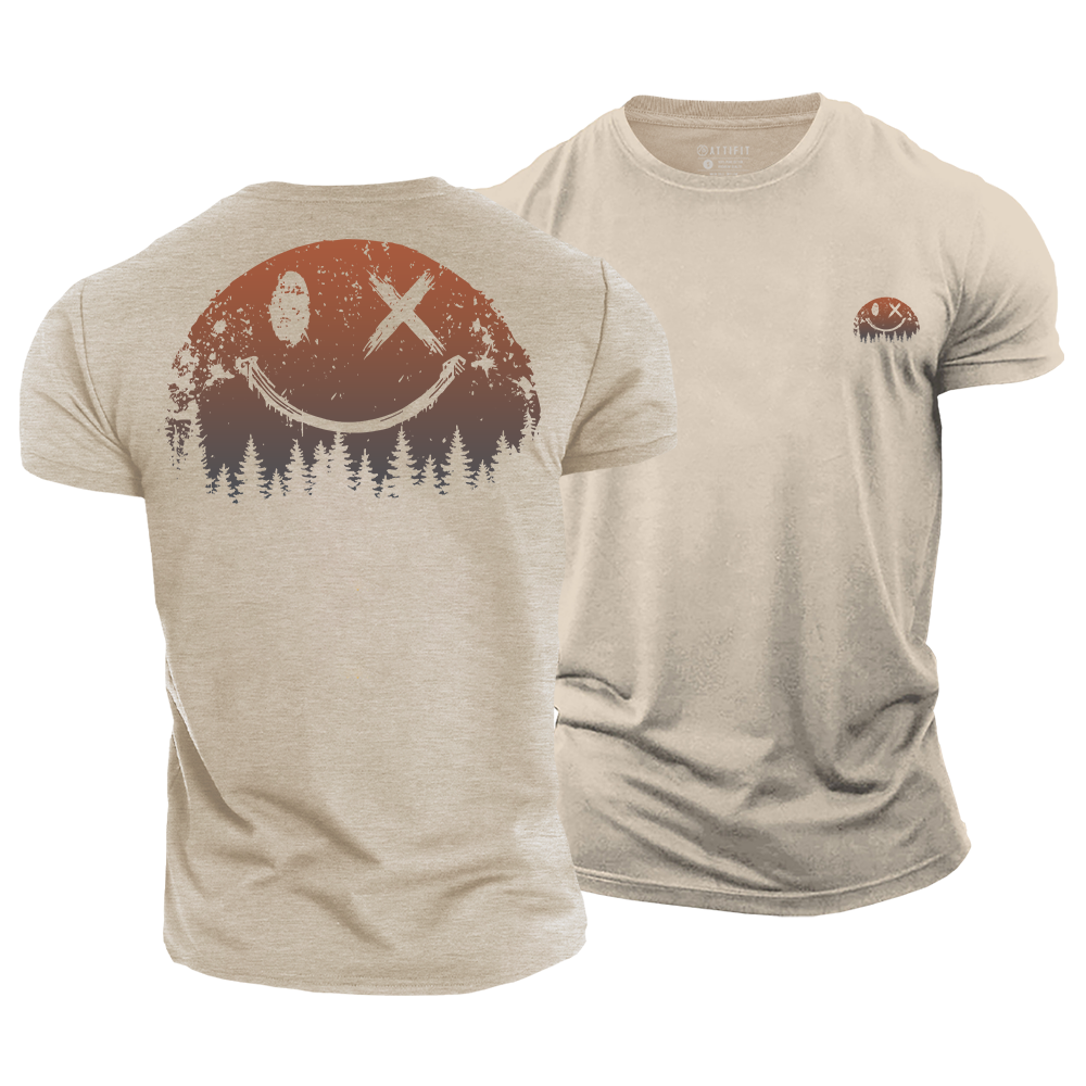 Forest Smiley Cotton T-Shirt