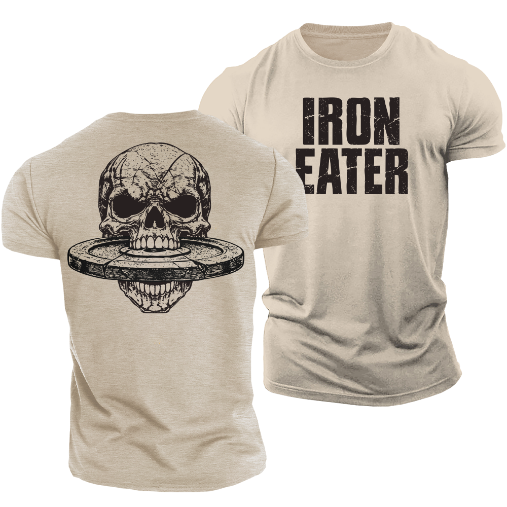Iron Bite Skull Cotton T-Shirt