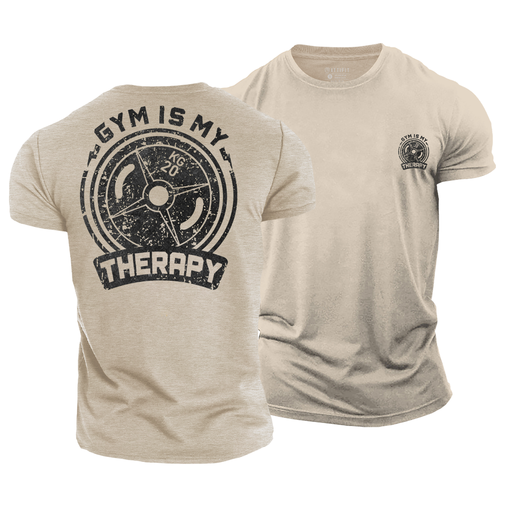 Gym Is My Therapy Cotton T-Shirt
