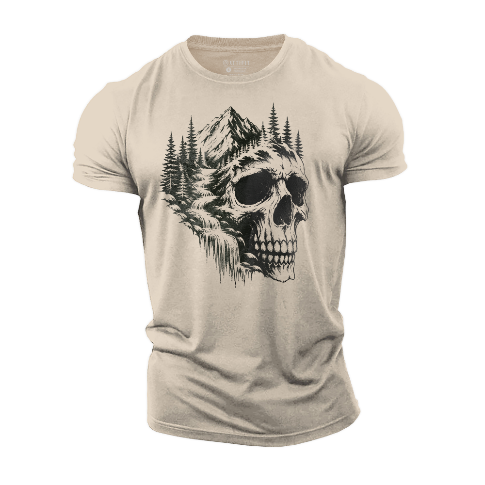 Mountain Skull Wilderness Cotton T-Shirt