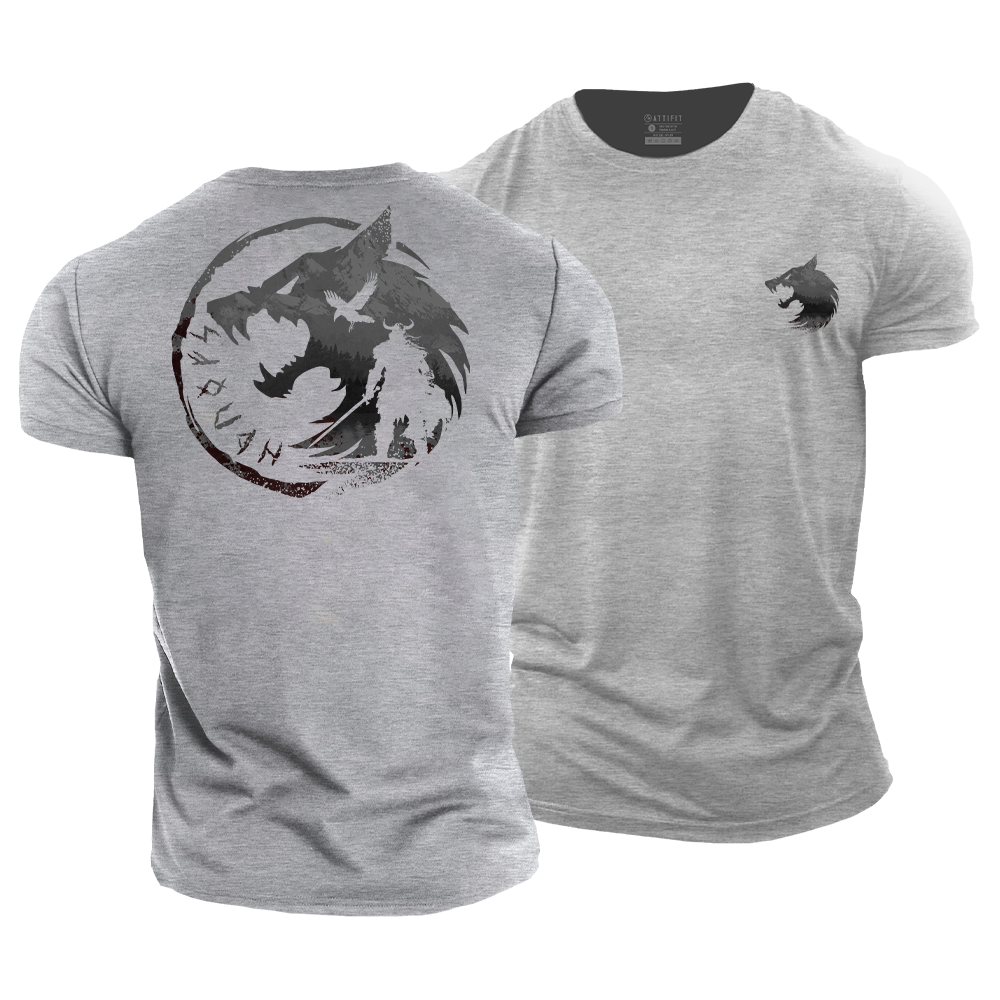 Viking Wolf Warrior Cotton T-Shirt