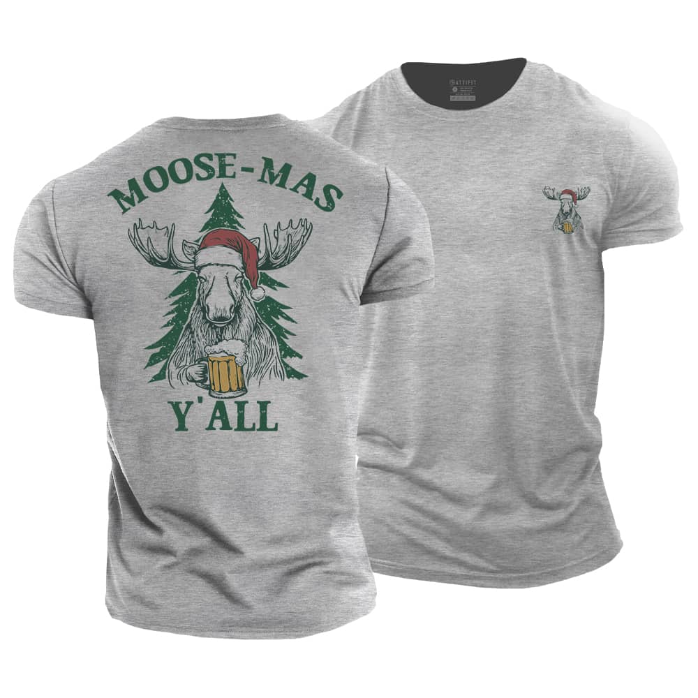 Moose-mas Y'all Cotton T-Shirt