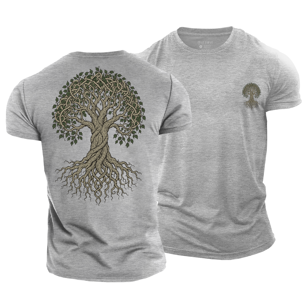 Yggdrasil Roots Cotton T-Shirt