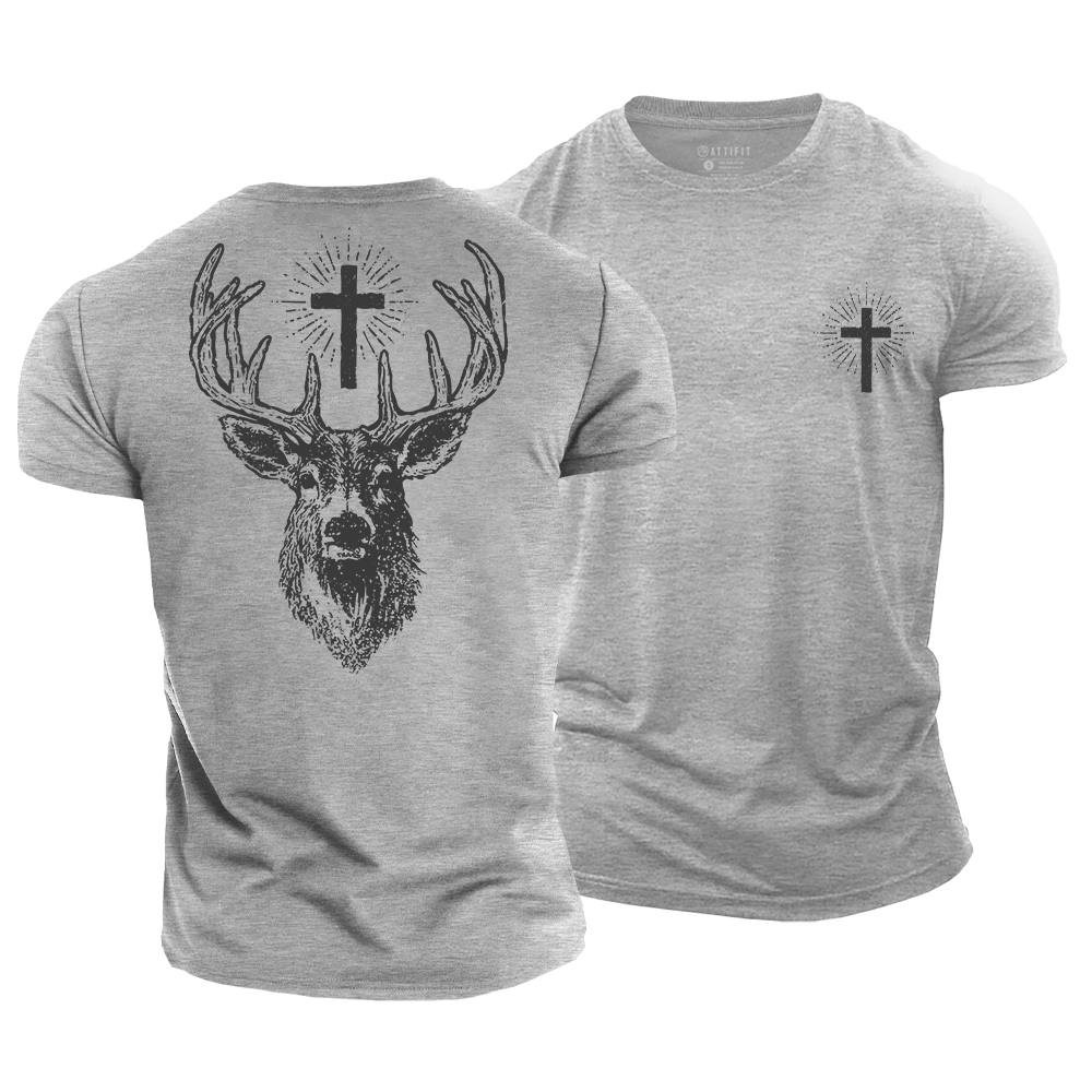 St Hubert Deer Cotton T-Shirt