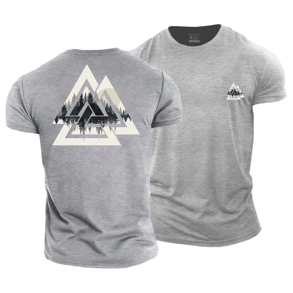 Valknut Landscape Cotton T-Shirt