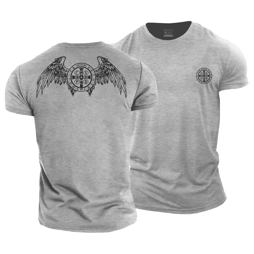 Saint Benedict Medal Cotton T-Shirt