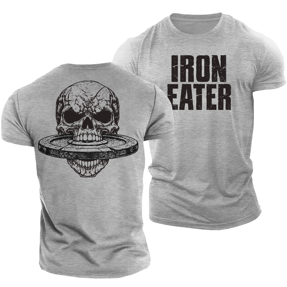 Iron Bite Skull Cotton T-Shirt