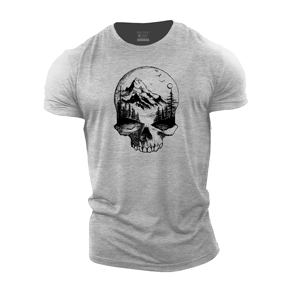 Skull Landscape Cotton T-Shirt