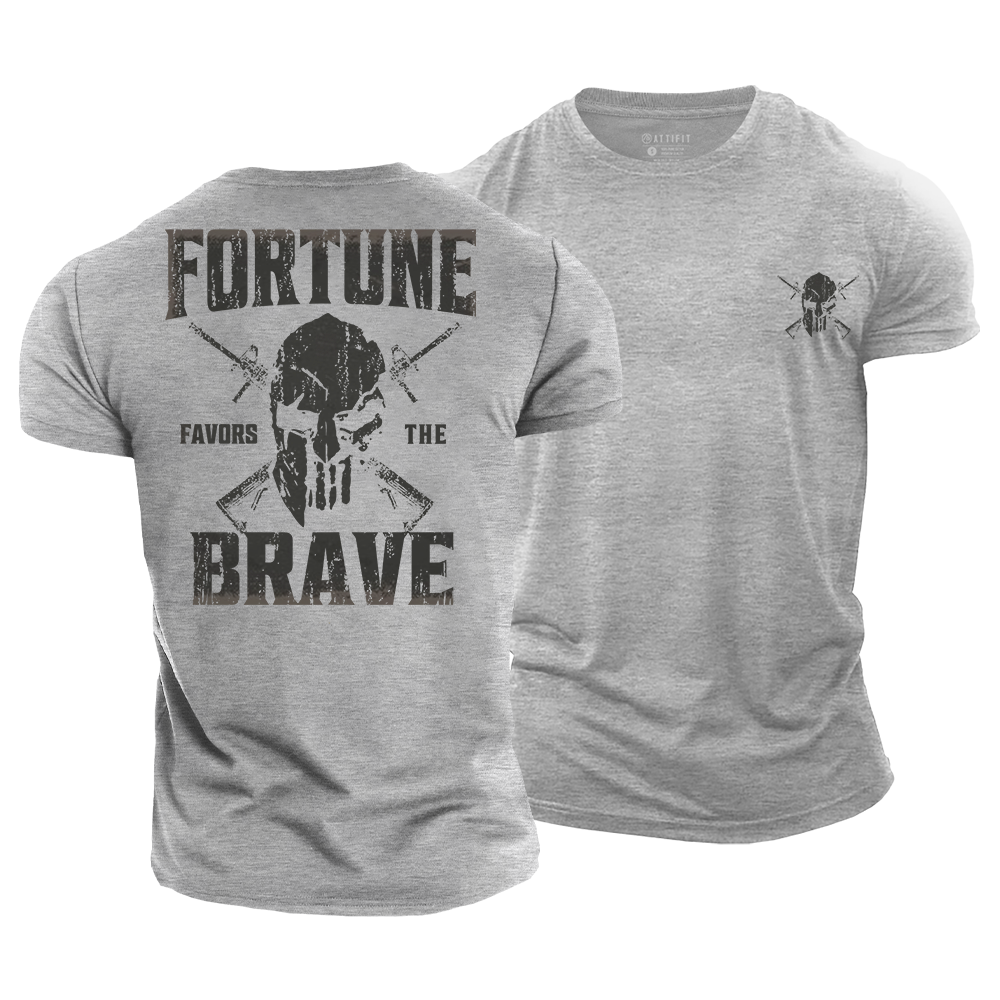 Fortune Favors the Brave Cotton T-Shirt