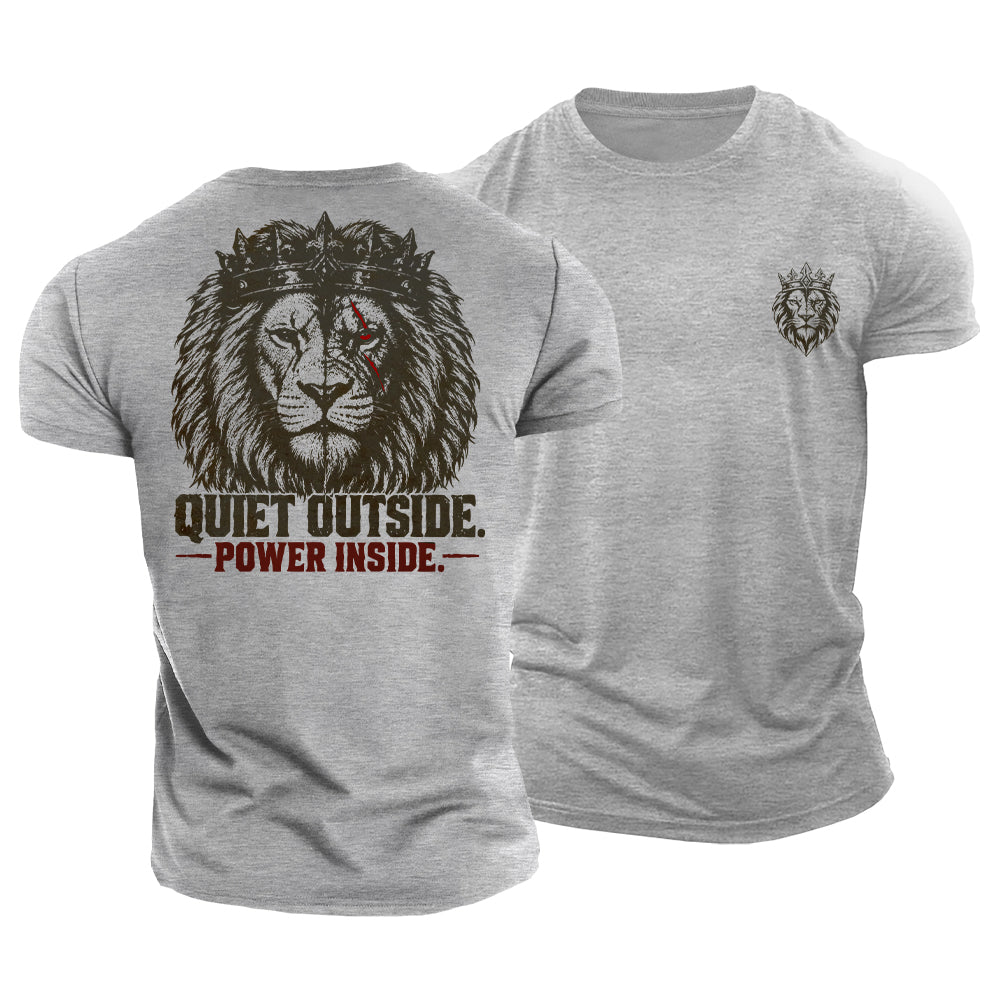 Silent Lion Strength Cotton T-Shirt