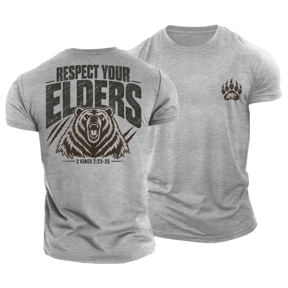 Respect Your Elders Bear Cotton T-Shirt