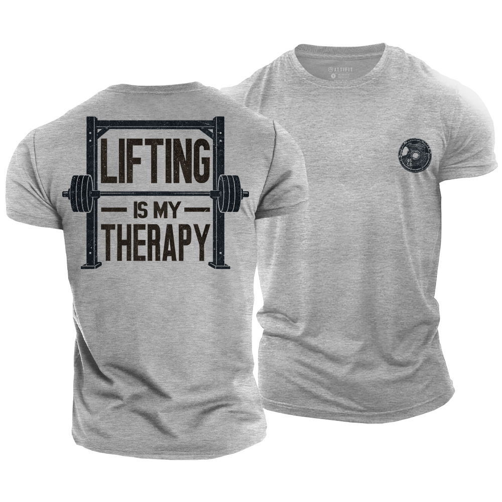 Lifting Is Therapy Cotton T-Shirt