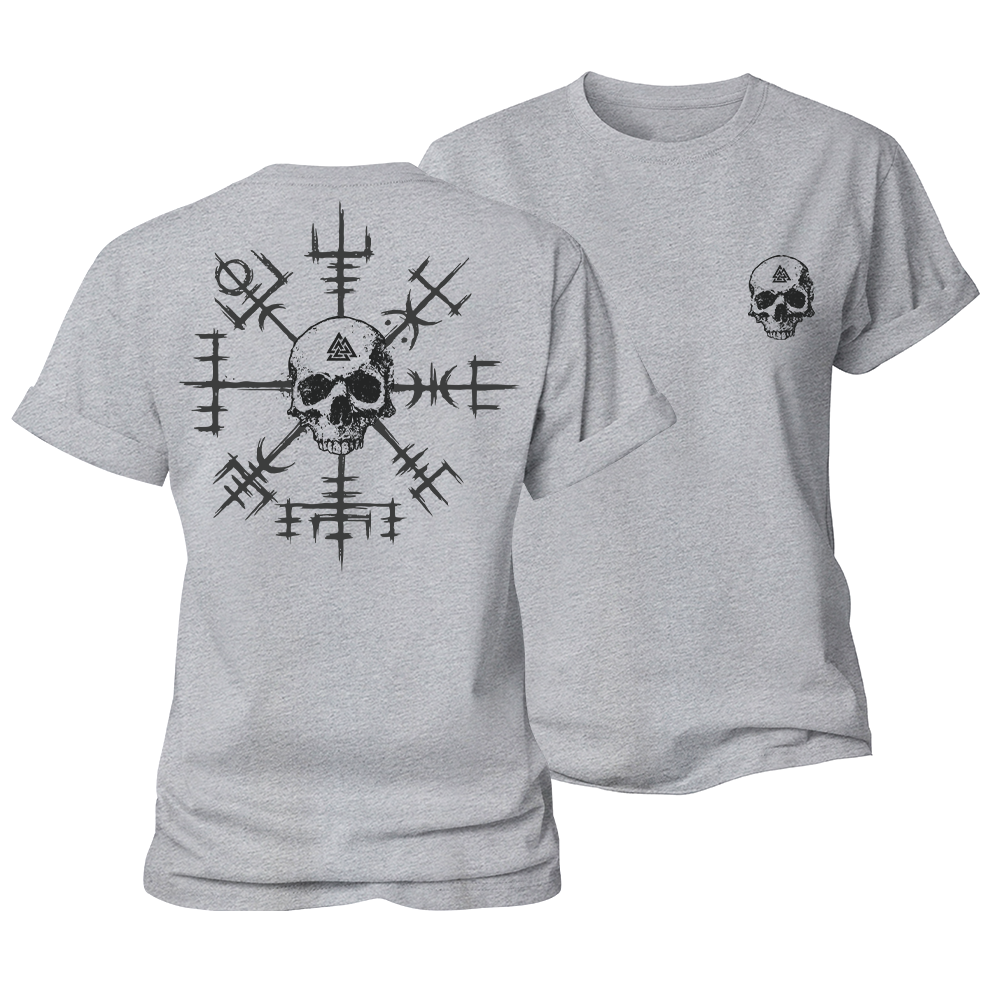 Viking Compass Skull Women's Cotton T-Shirt