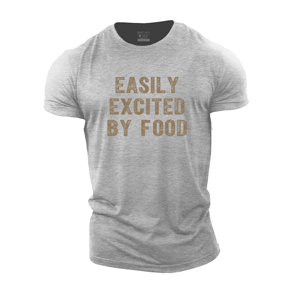 Easily Excited by Food Cotton T-Shirt