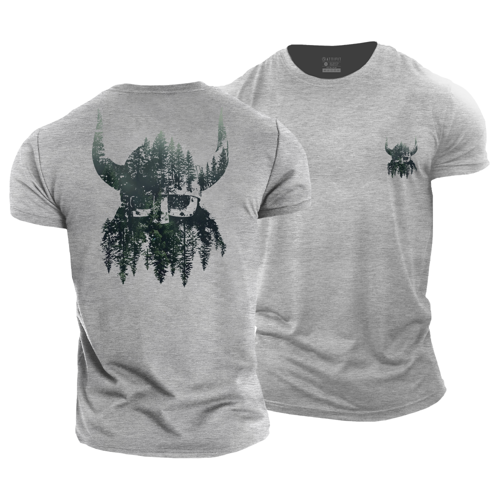 Horned Forest Warrior Cotton T-Shirt