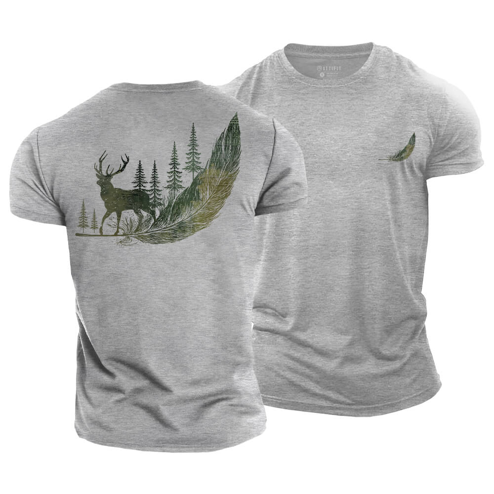Feather Forest Cotton T-Shirt