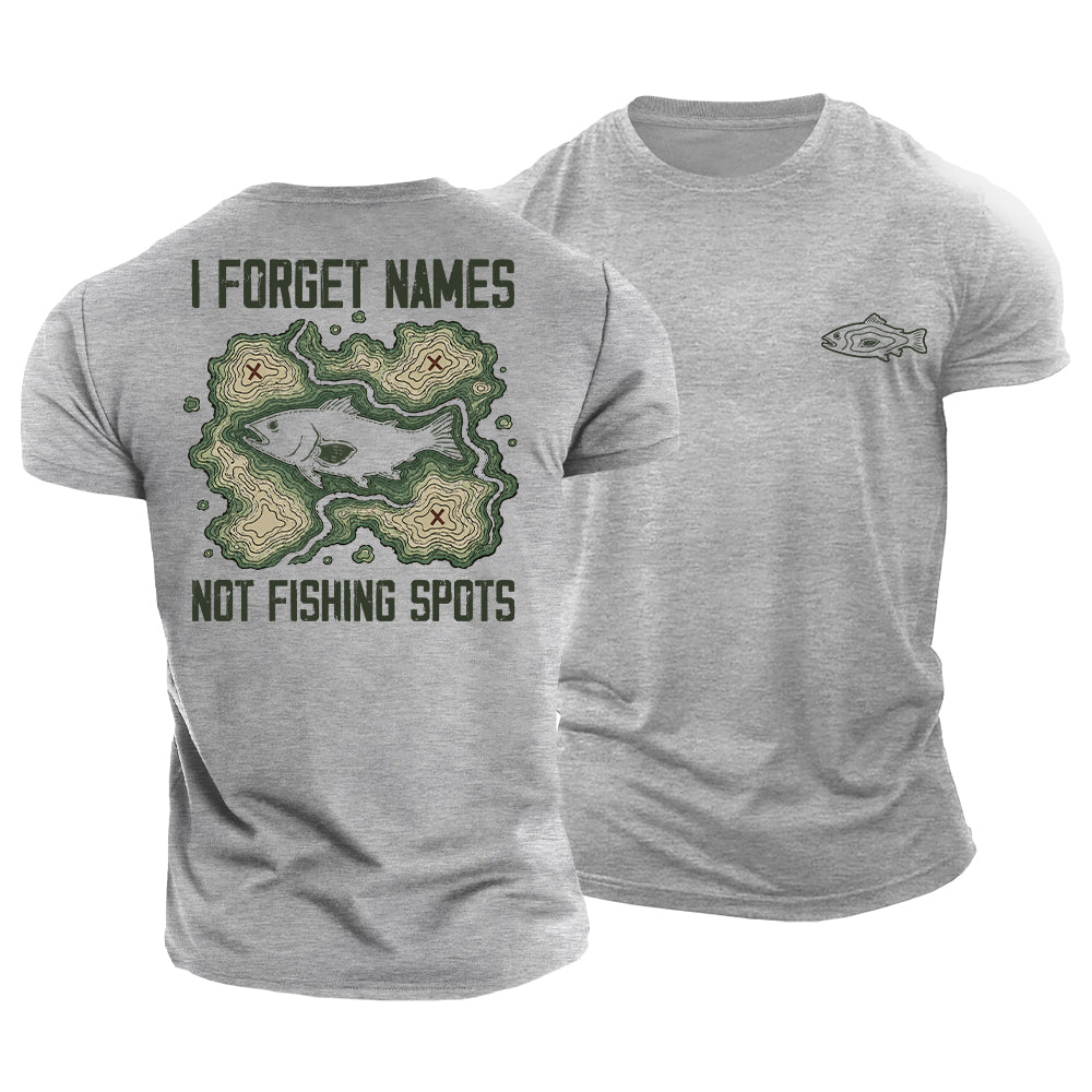 Map of Fishing Memories Cotton T-Shirt