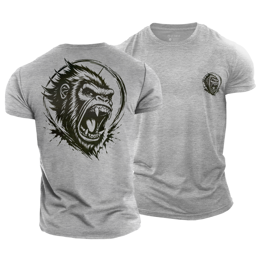 Roaring Gorilla Cotton T-Shirt