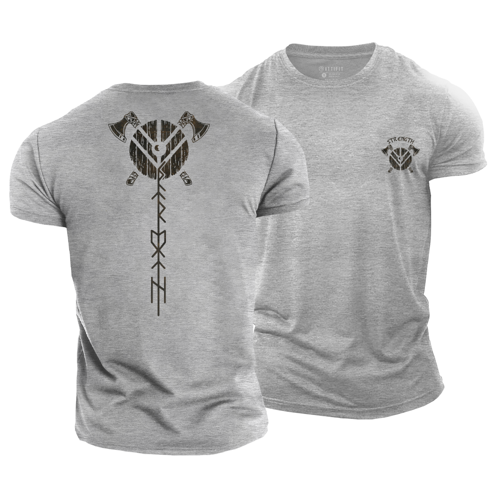 Runes of Strength Cotton T-Shirt