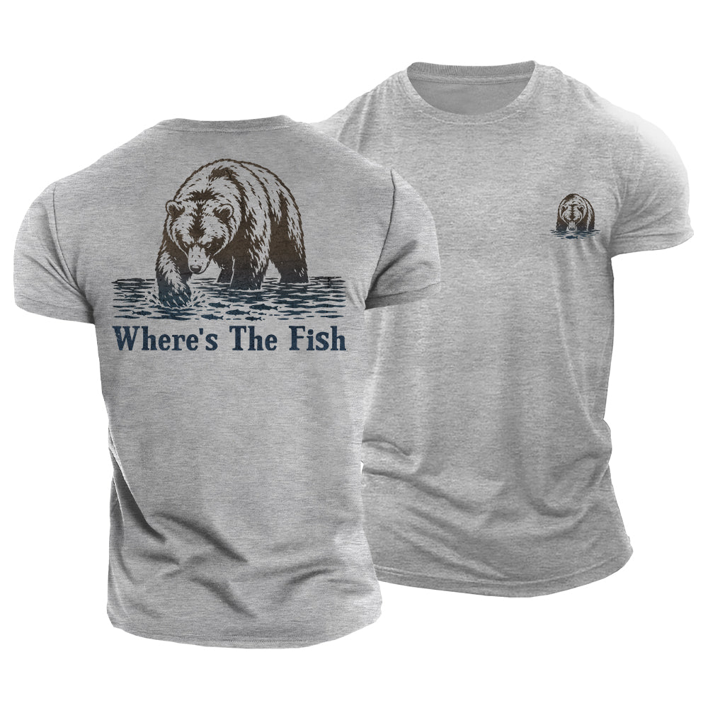 Bear Wants Fish Cotton T-Shirt