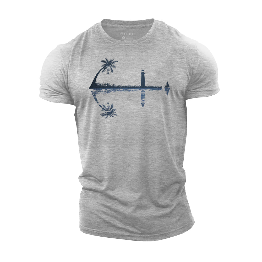 Palm Anchor Cotton T-Shirt