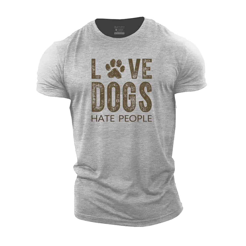 Love Dogs Hate People Cotton T-Shirt