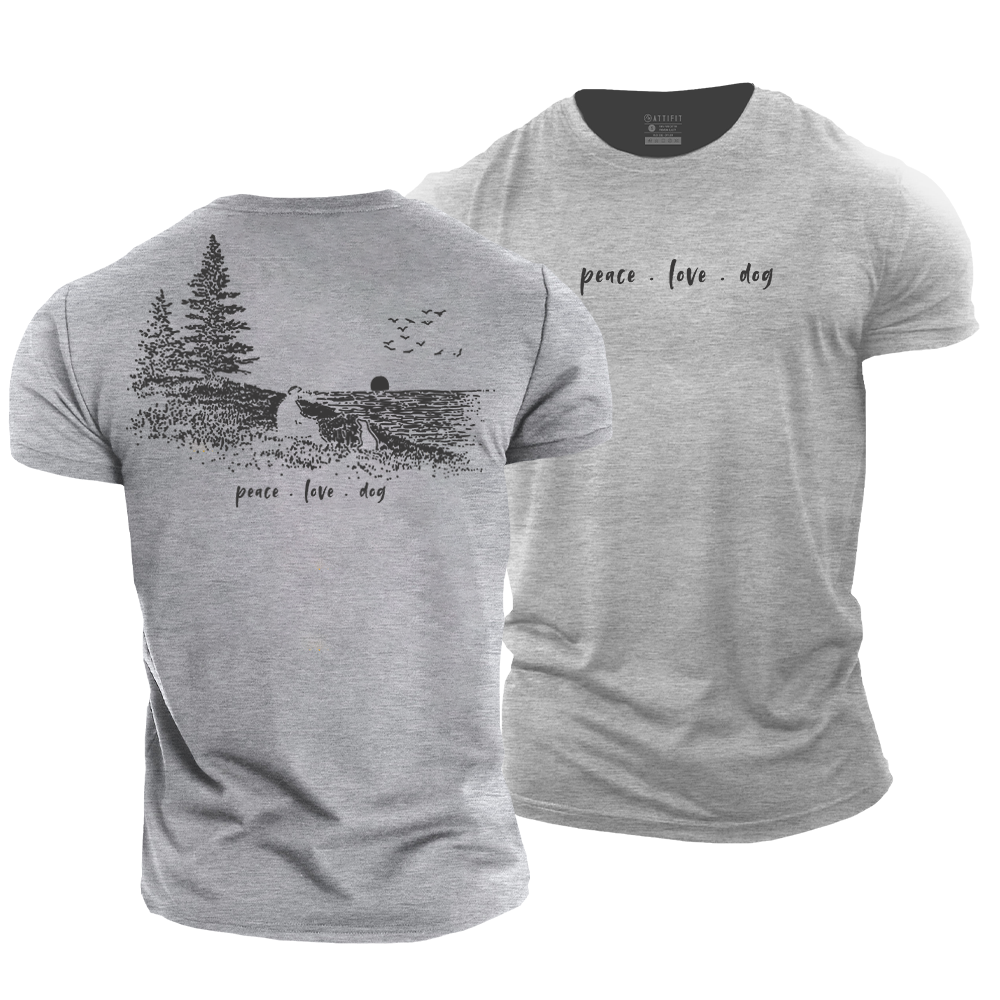 Peace Love Dogs Cotton T-Shirt