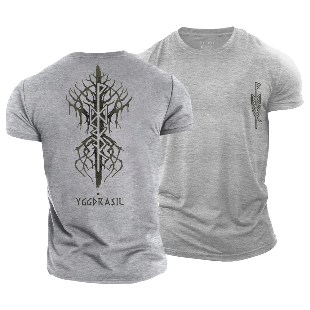 Wikinger-Grafik-T-Shirts aus Baumwolle