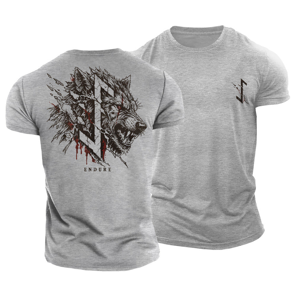 Endure Wolf Viking Cotton T-Shirt
