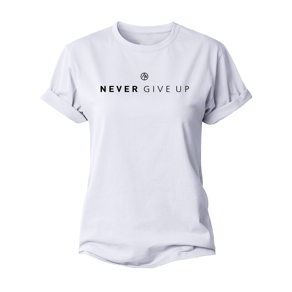 Never Give Up Women's Cotton T-Shirt