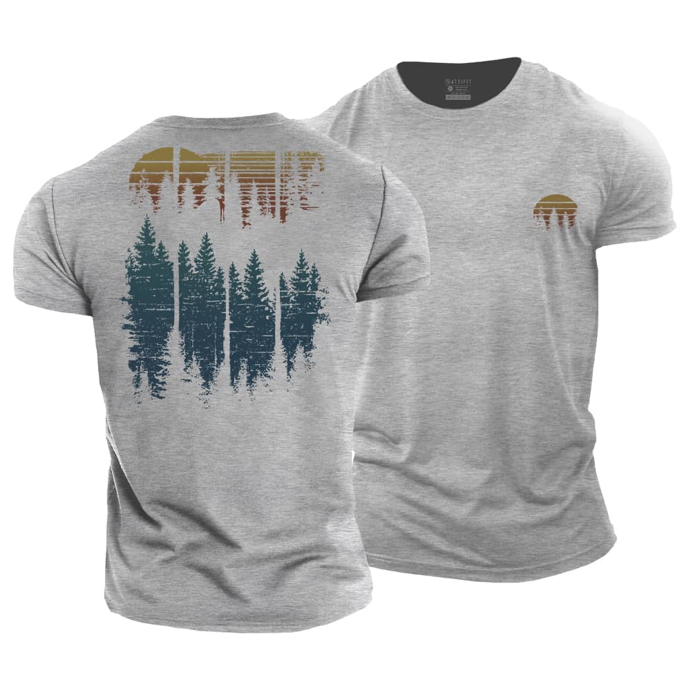 Forest Sunset Cotton T-Shirt