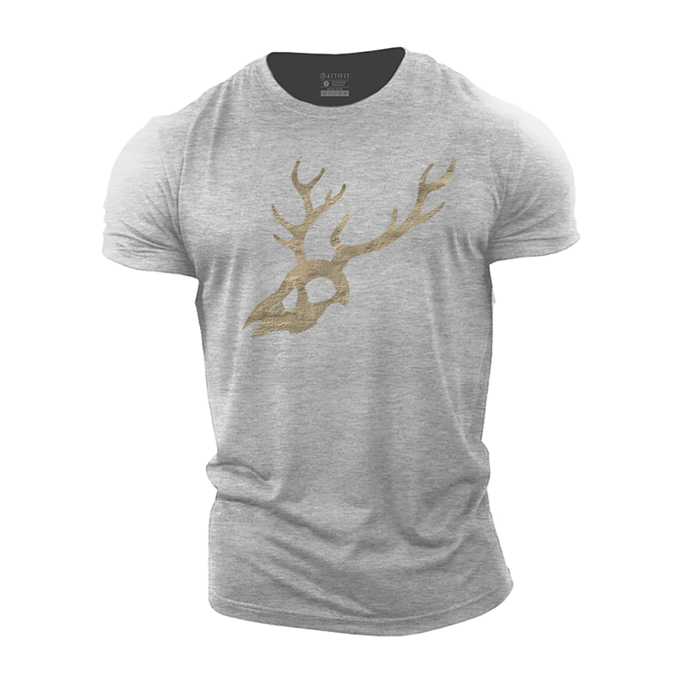 Horned Skull Cotton T-Shirt