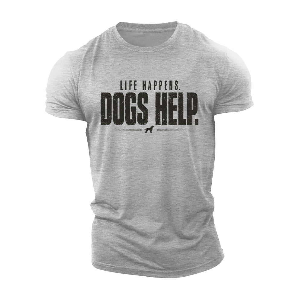 Dogs Help Cotton T-Shirt