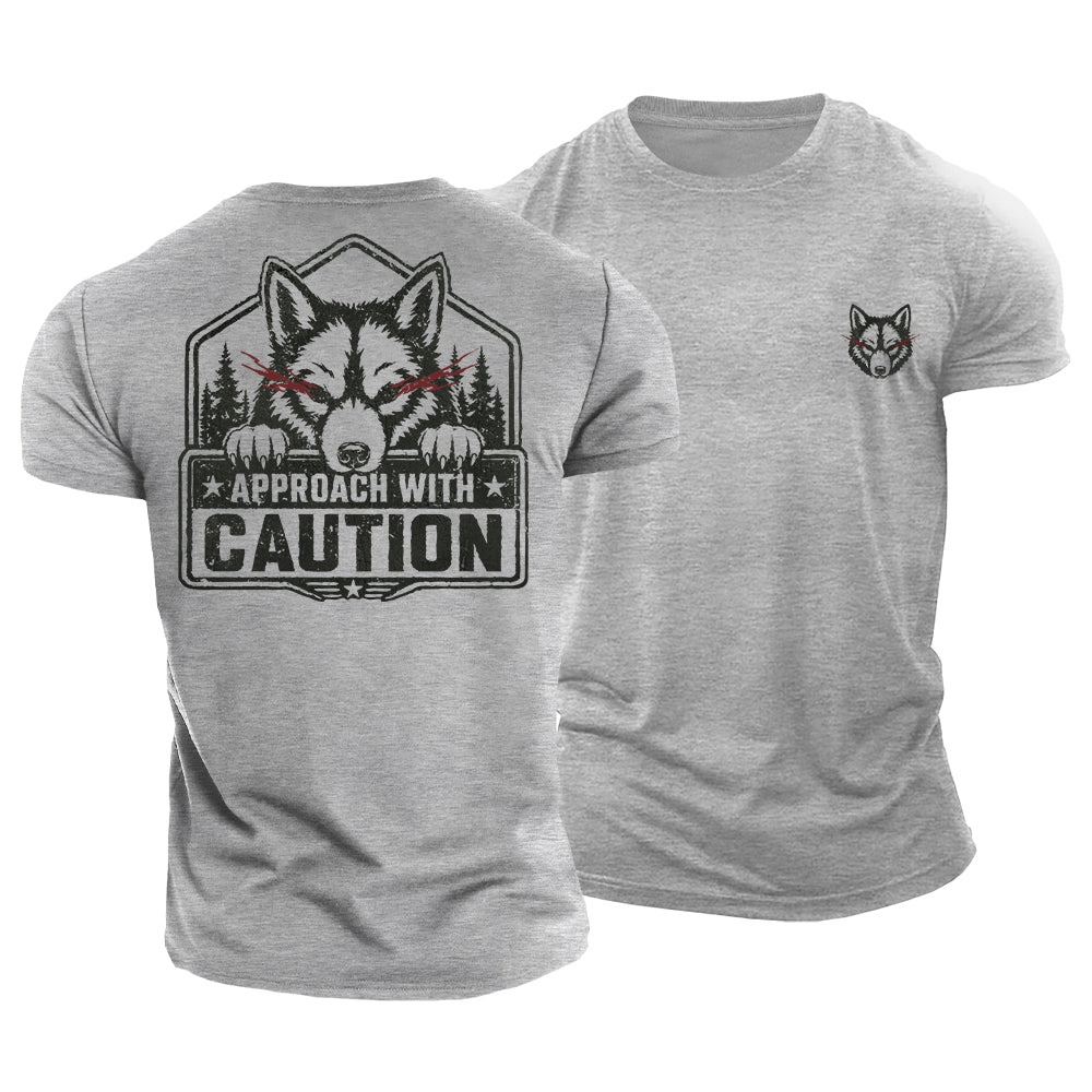 Approach With Caution Cotton T-Shirt