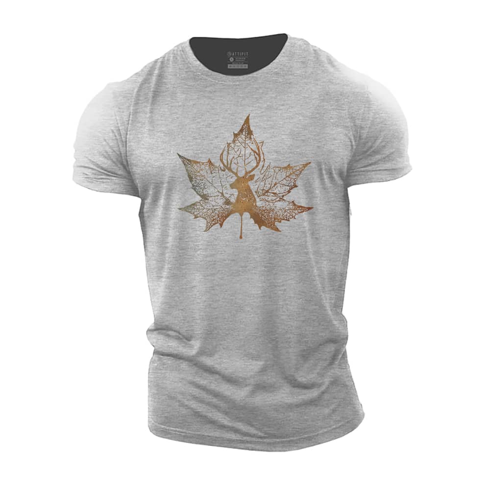 Deer Leaf Cotton T-Shirt
